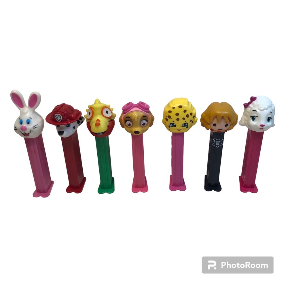 Lot Of 7 Assorted Pez Dispensers Children’s Themed Harry Potter, Vintage Dino +